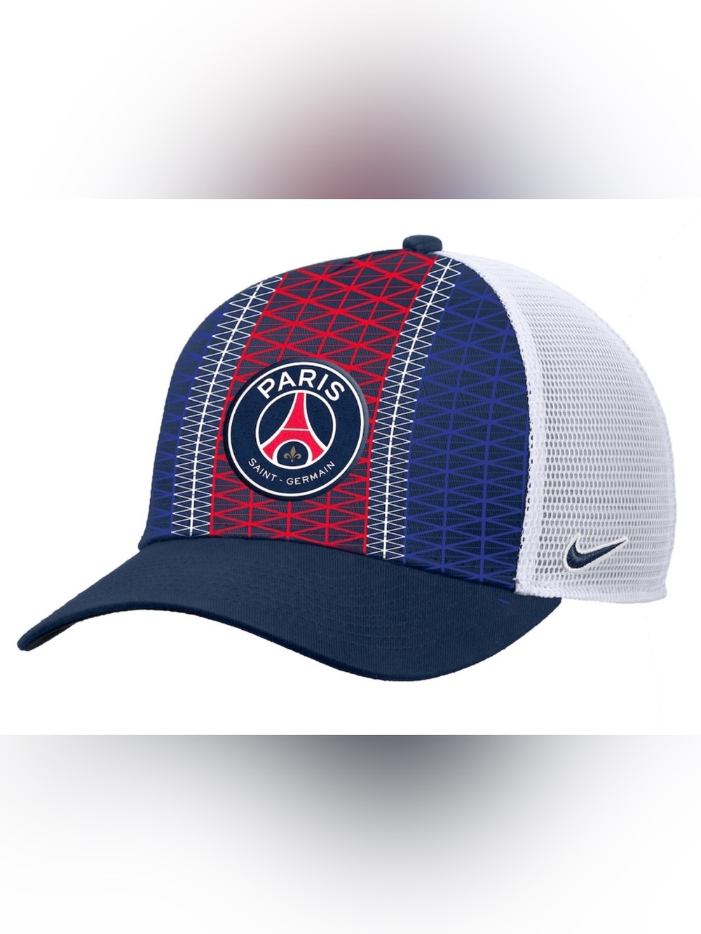 Paris Saint-Germain Nike Unisex Rise Printed Trucker Adjustable Hat - Navy